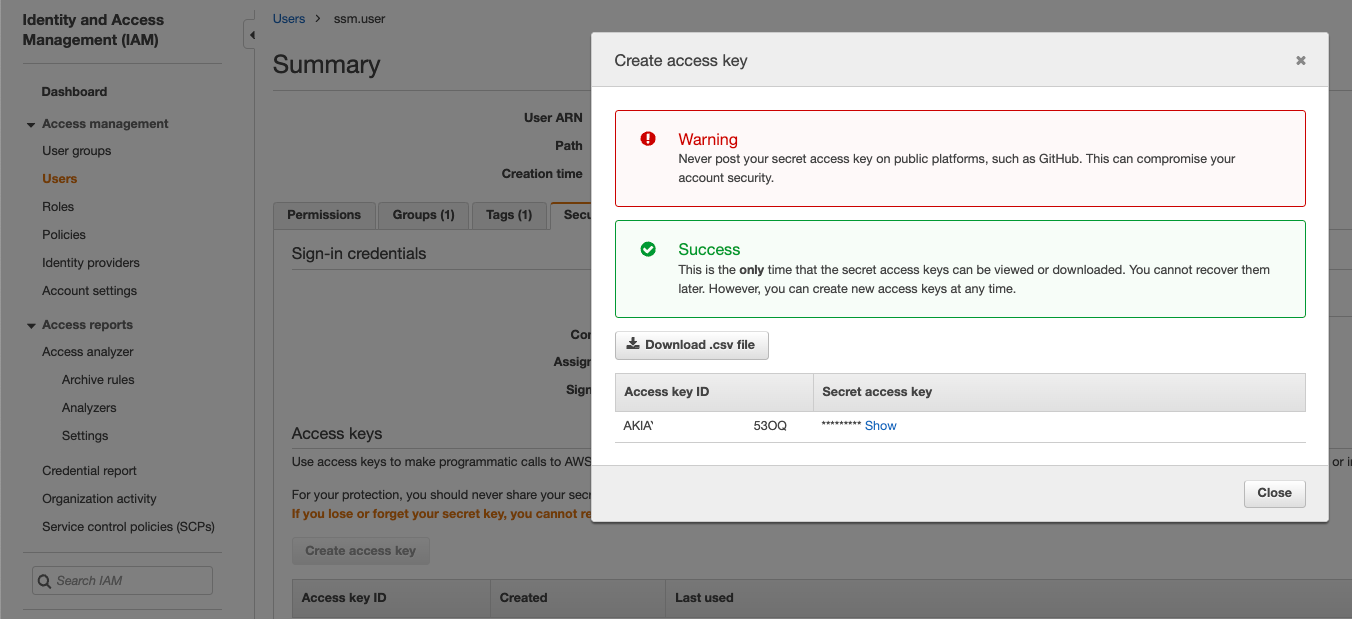 Create AWS SSM Service Account for Scanning Linux Endpoints CloudSphere