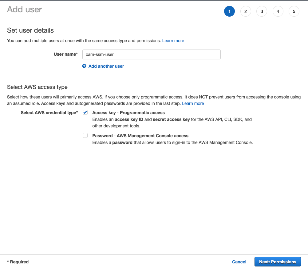 Create AWS SSM Service Account for Scanning Linux Endpoints CloudSphere